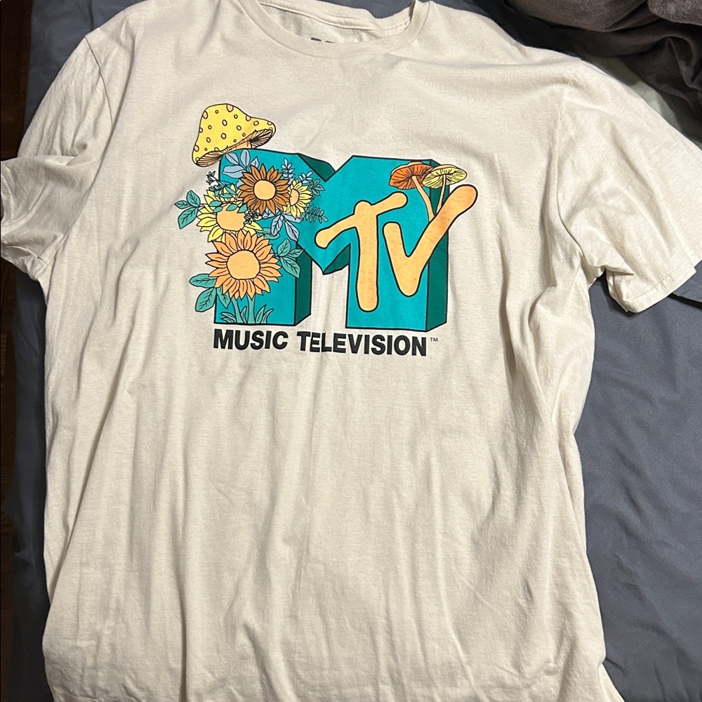 MTV Beige Cotton T-Shirt